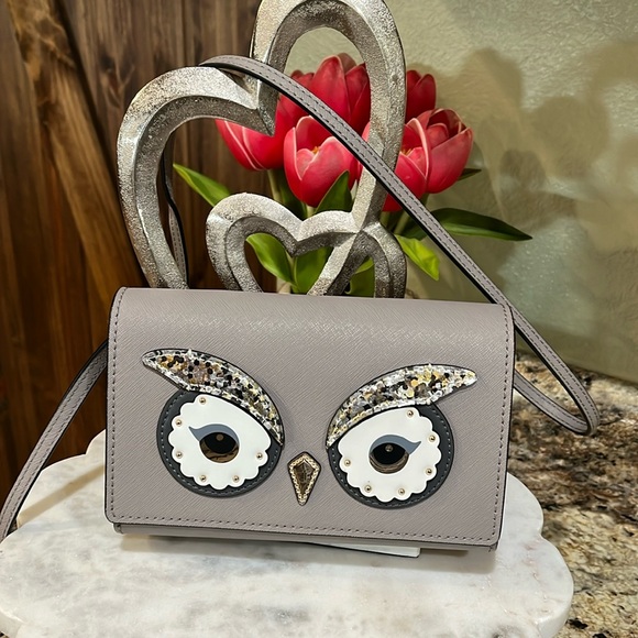 Kate Spade EUC Owl Summer Star Bright Cityscape Crossbody Bag